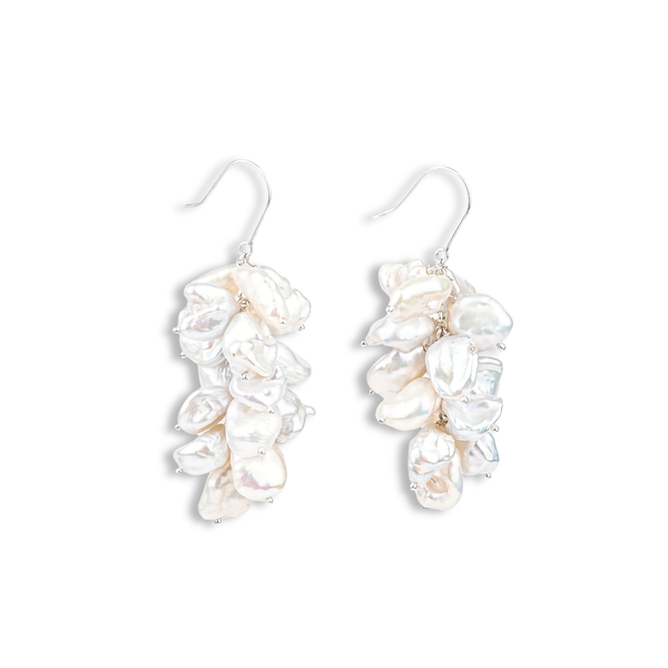 Baroque Pearl Grape Bunch Earrings | 92.5 Sterling Silver
