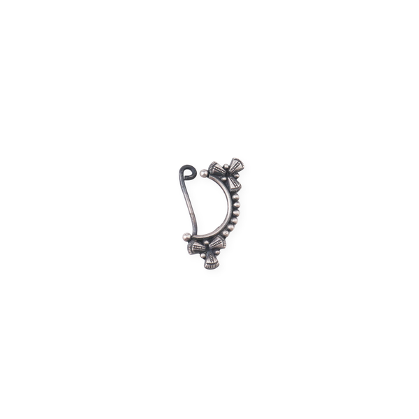 Silver Pinwheel Nath (Left, Clip on)