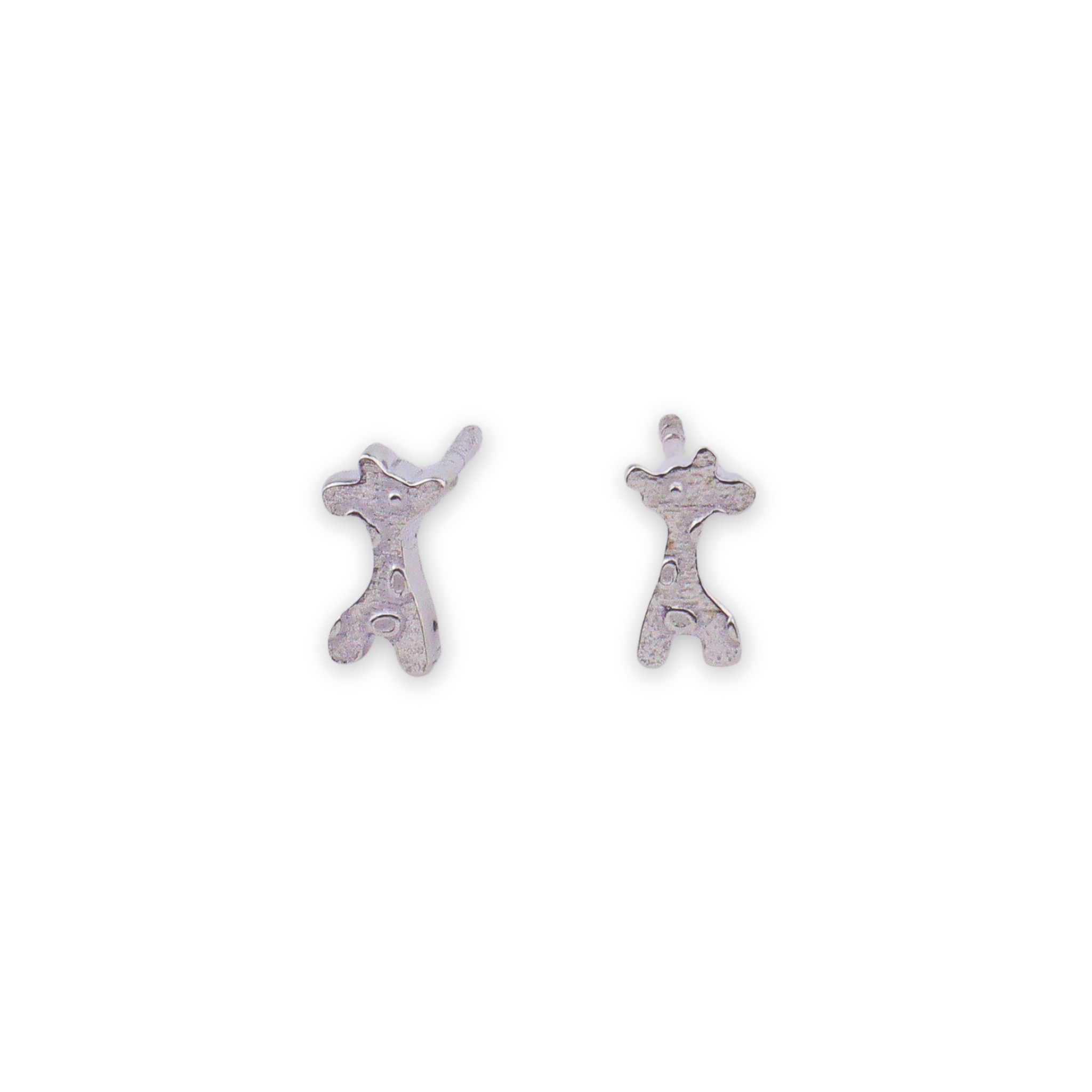 Silver Giraffe Studs