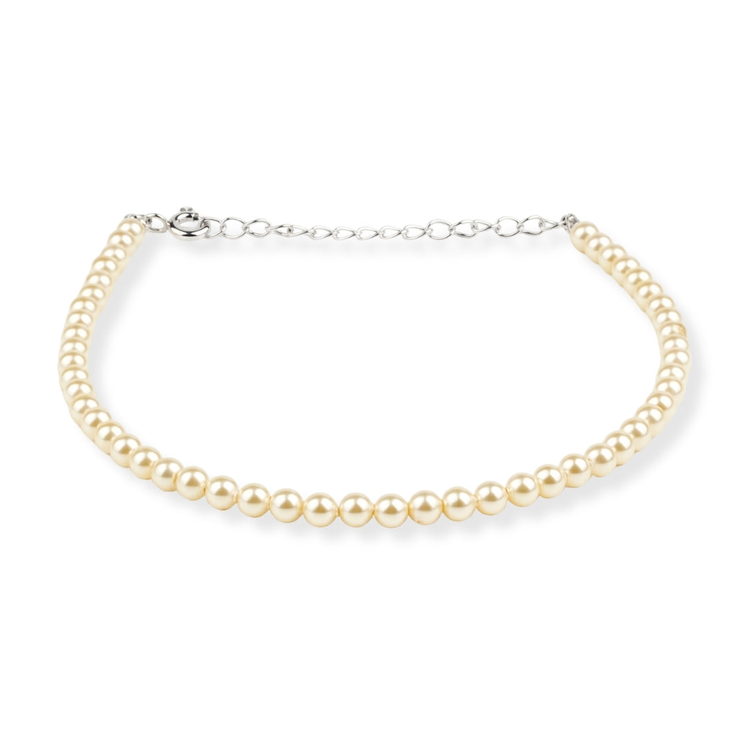 4mm Cream Pearl Anklet (Project Handmade)