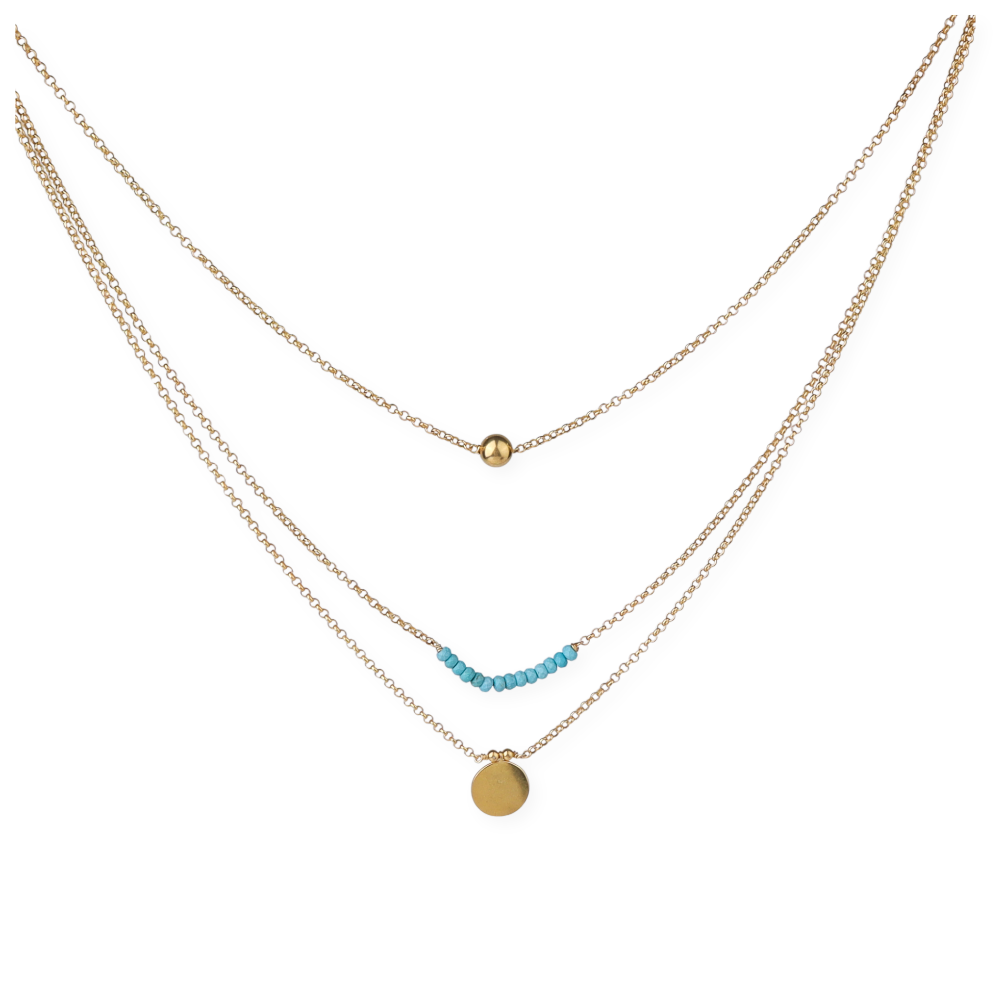 3 in 1 Silver Necklace |  92.5 Silver | 22K Gold Plated