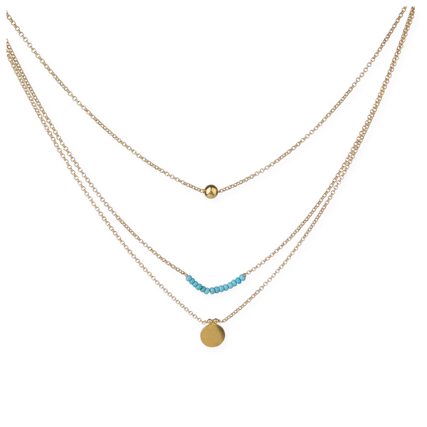 3 in 1 Silver Necklace |  92.5 Silver | 22K Gold Plated