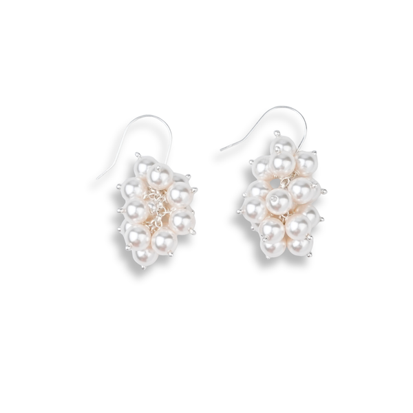 Pearl Cluster Earrings | 92.5 Sterling Silver