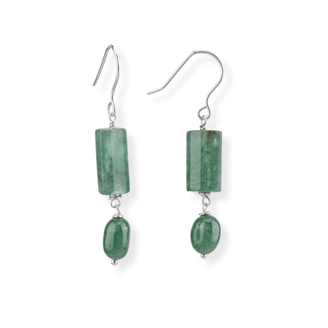 Russian Quartz Silver Earrings (Project Handmade)