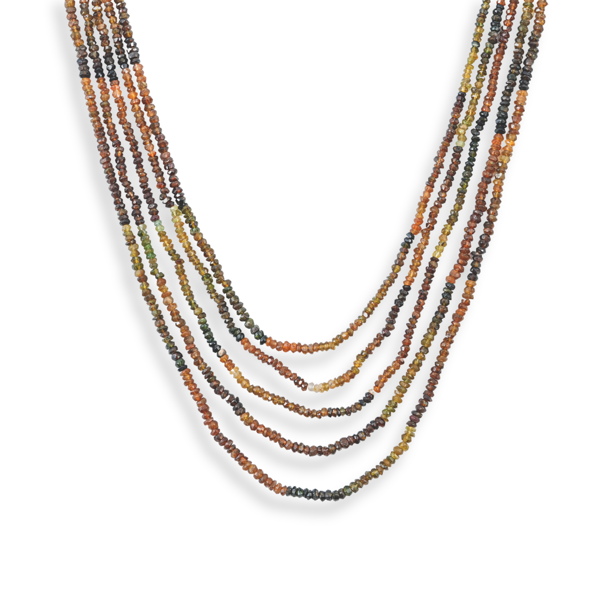 Silver Tourmaline Layered Necklace