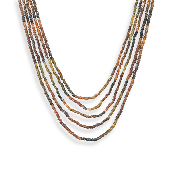 Silver Tourmaline Layered Necklace