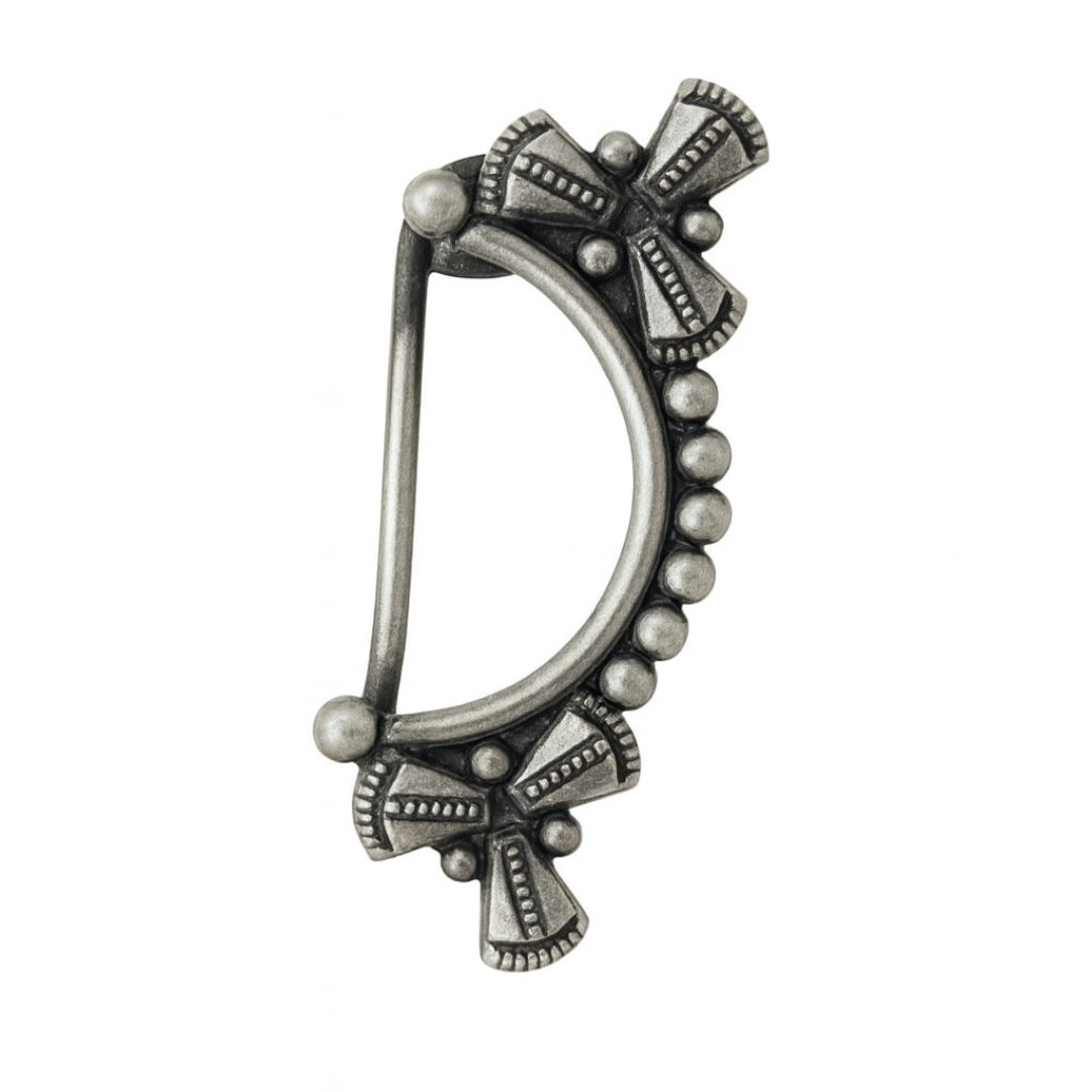 Silver Pinwheel Nath (Left, Pierced)