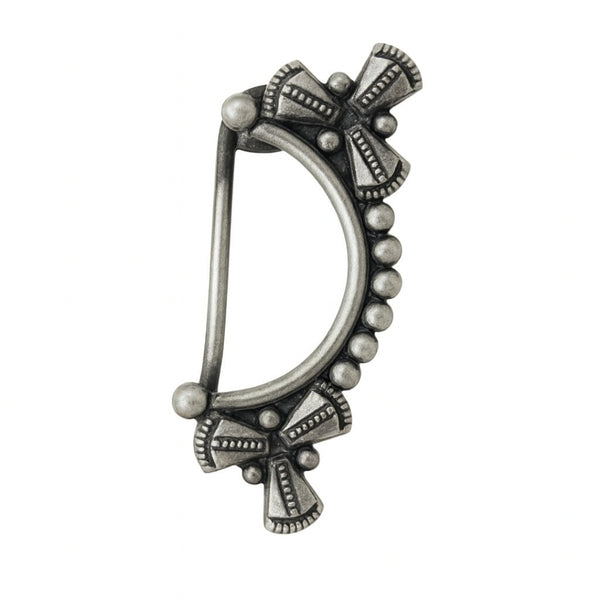 Silver Pinwheel Nath (Left, Pierced)