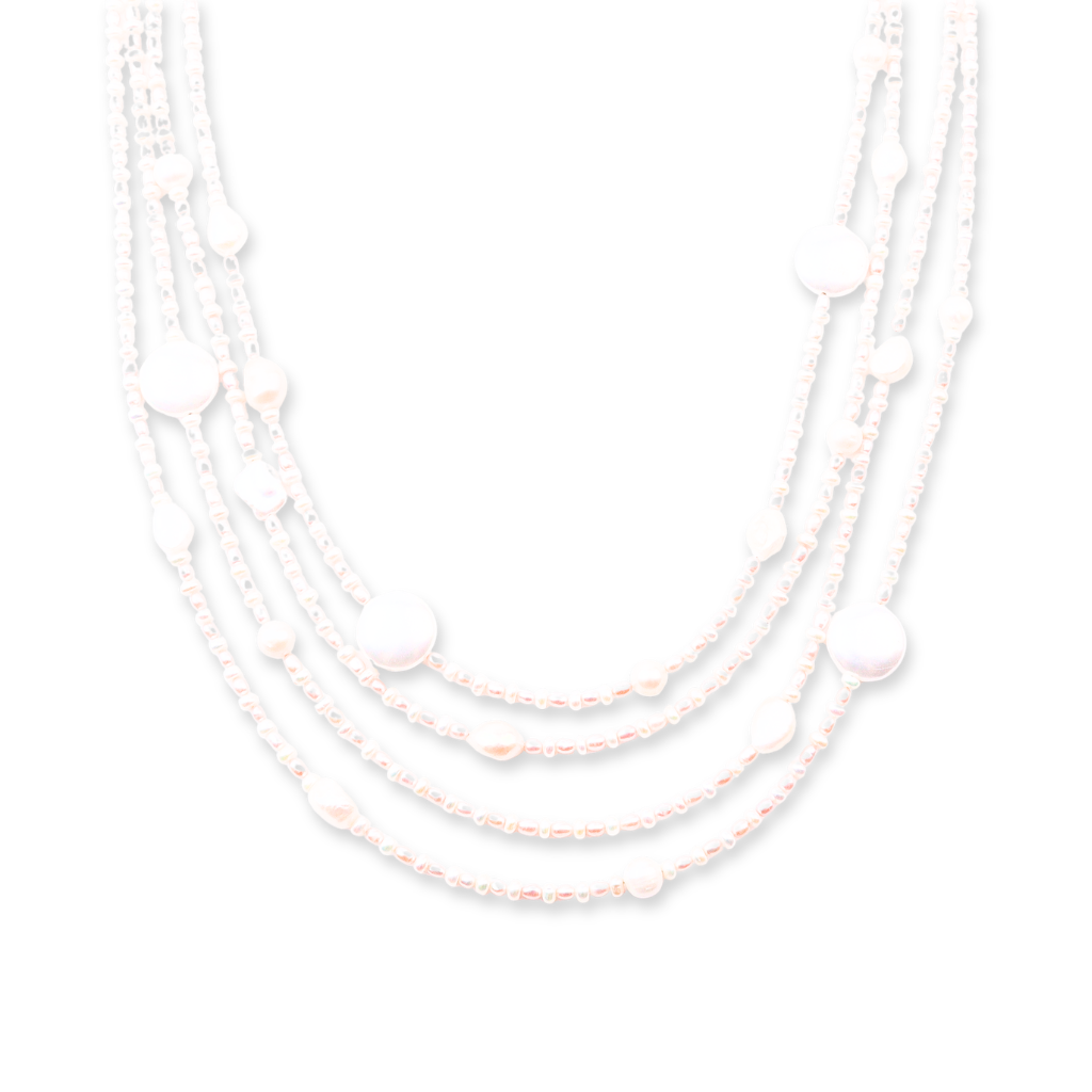 Aadyaa Luxe Pearl Veil Necklace