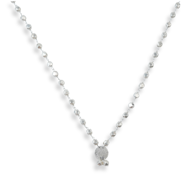Ashtapailu Necklace with Hammered Coin Pendant (Small)