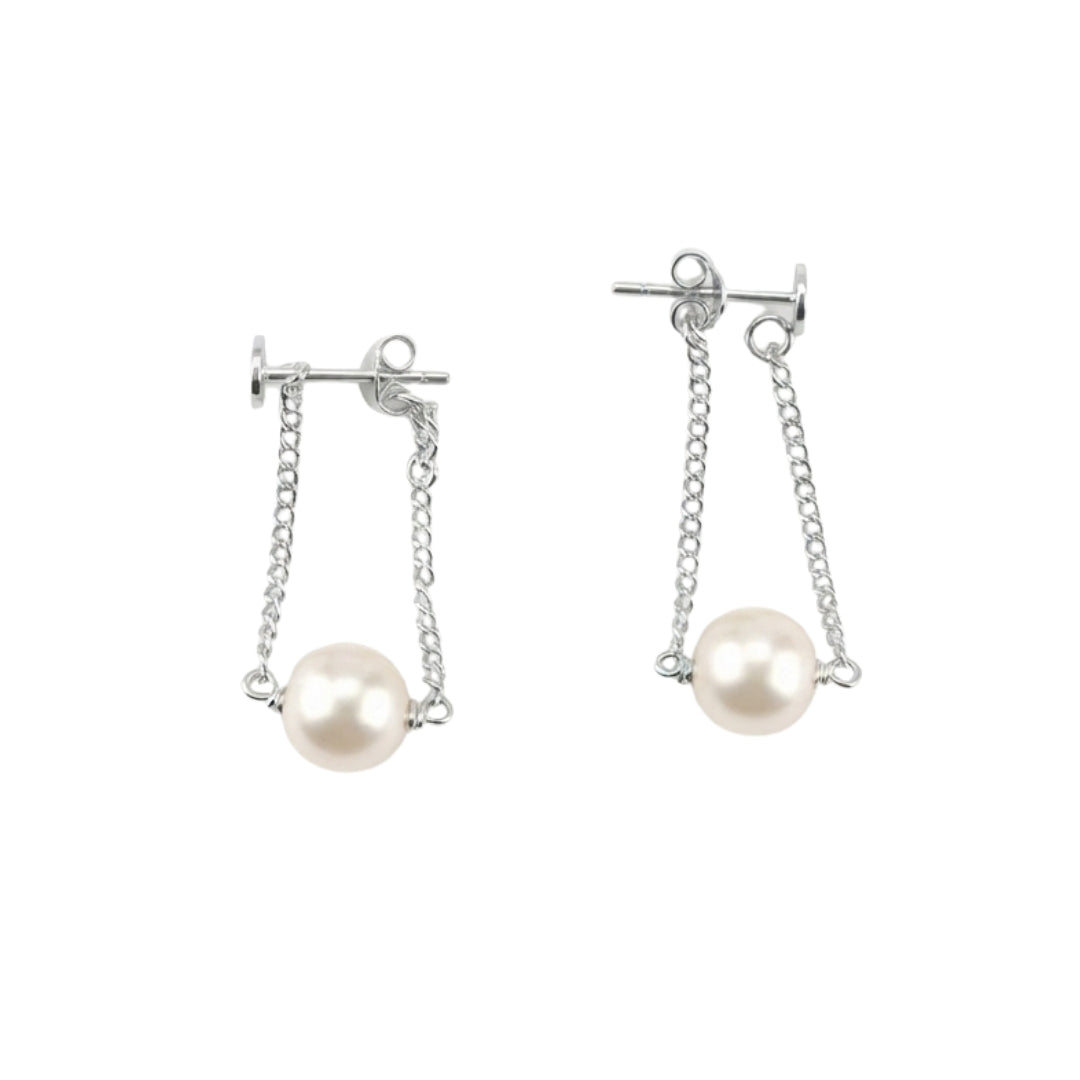 Single Pearl Earrings (Project Handmade)