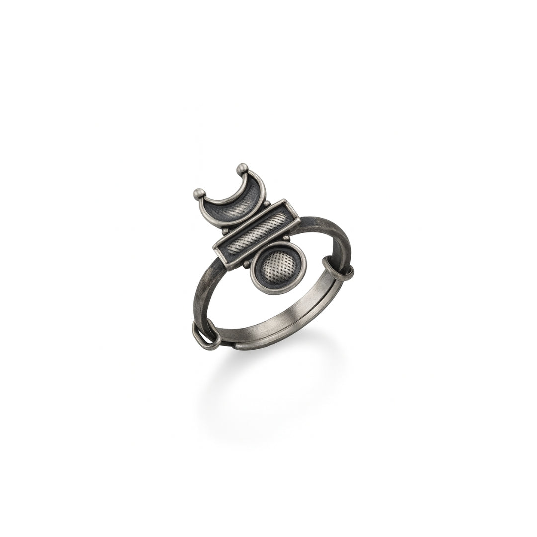 Silver Chandrakor Tikli Ring : Small