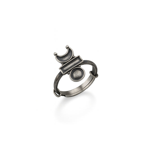 Silver Chandrakor Tikli Ring : Small