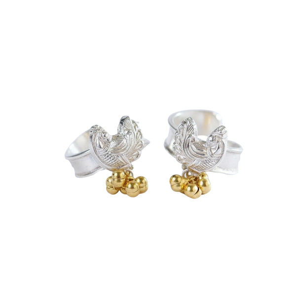 Swarna Rajat | Peacock Toe Ring | 92.5 Silver