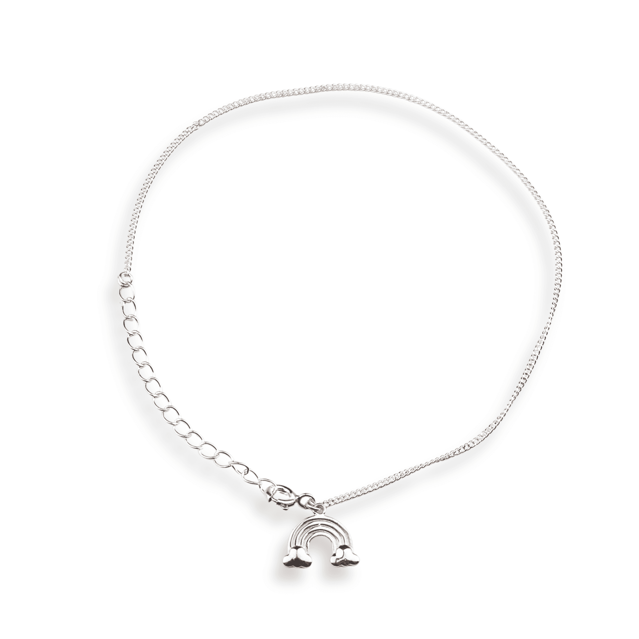 Silver Chain & Starfish Charm Anklet in 92.5 sterling silver