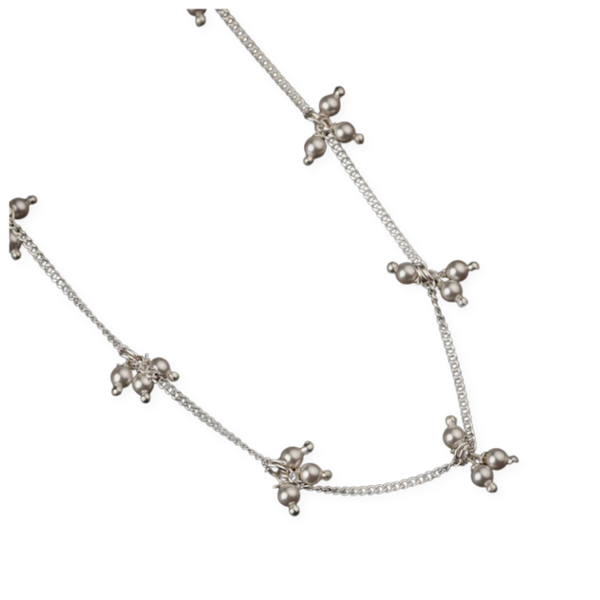 Silver Baby Necklace with Pearls