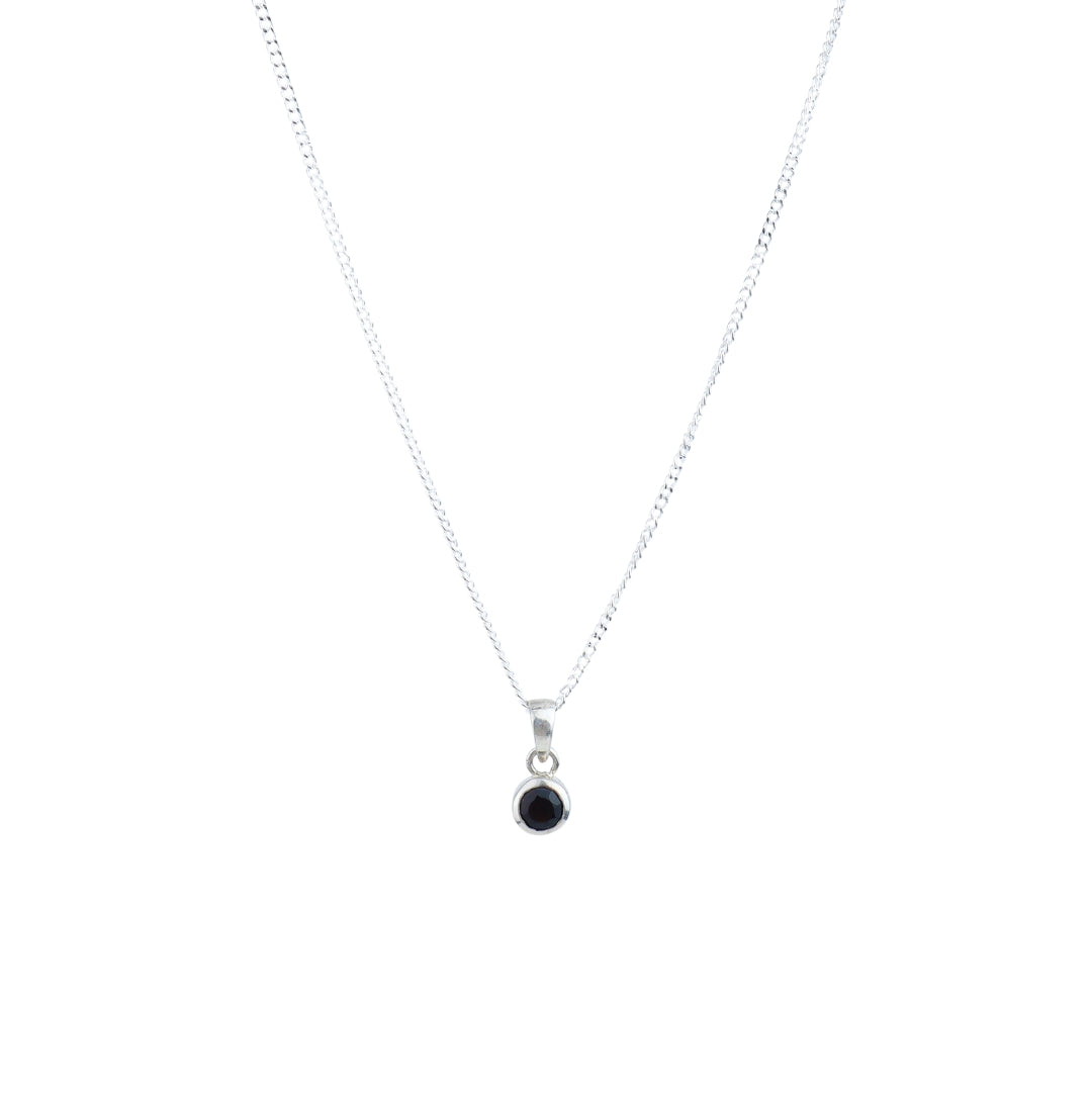 Blue CZ Pendant Necklace