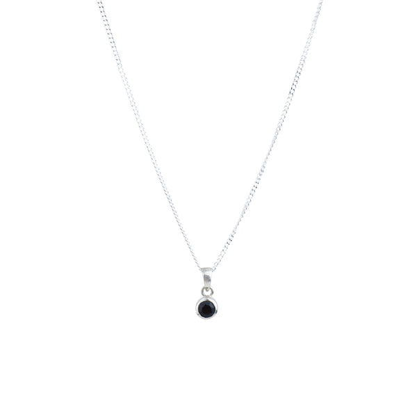 Blue CZ Pendant Necklace