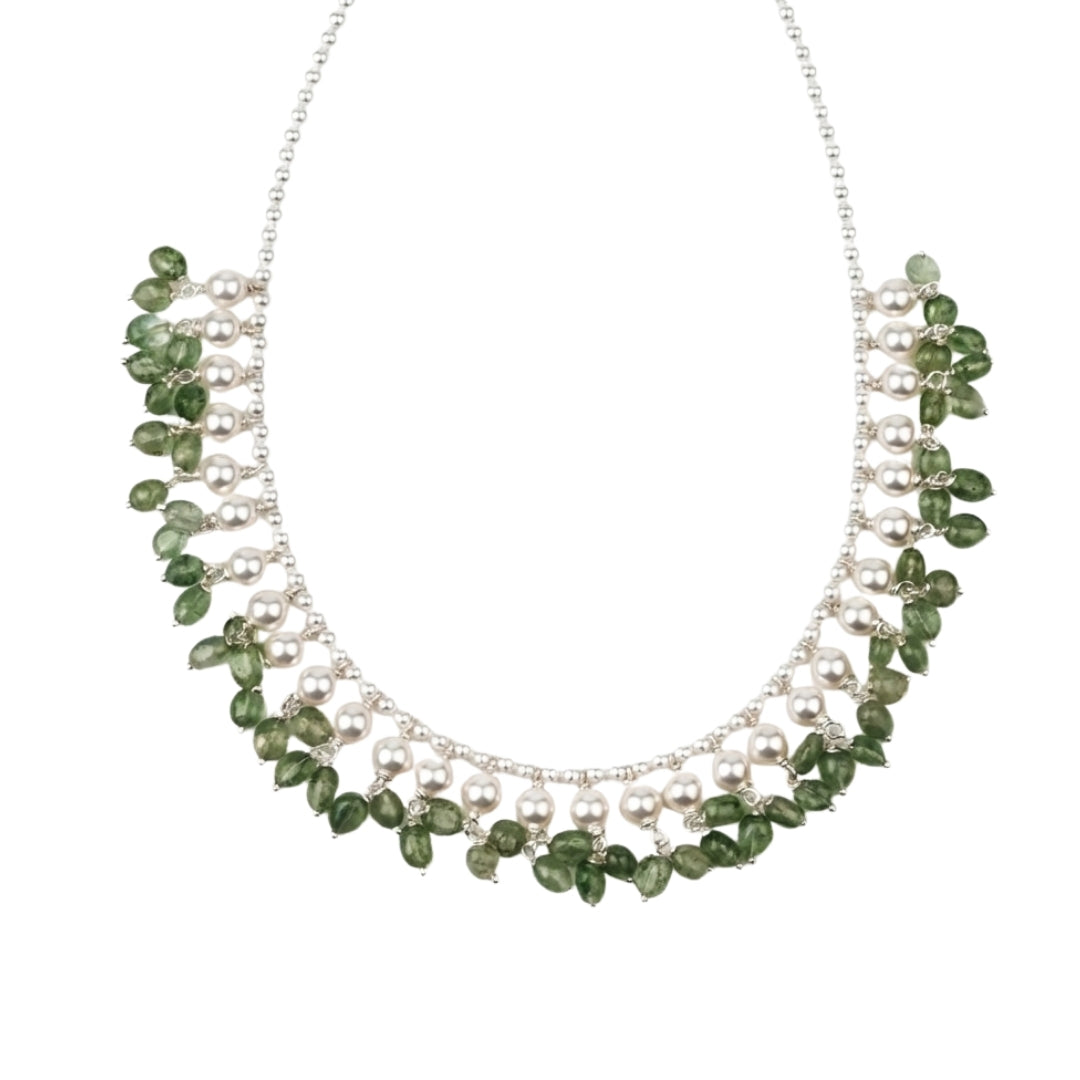 Luxe Necklace - Russian Quartz and Pearls