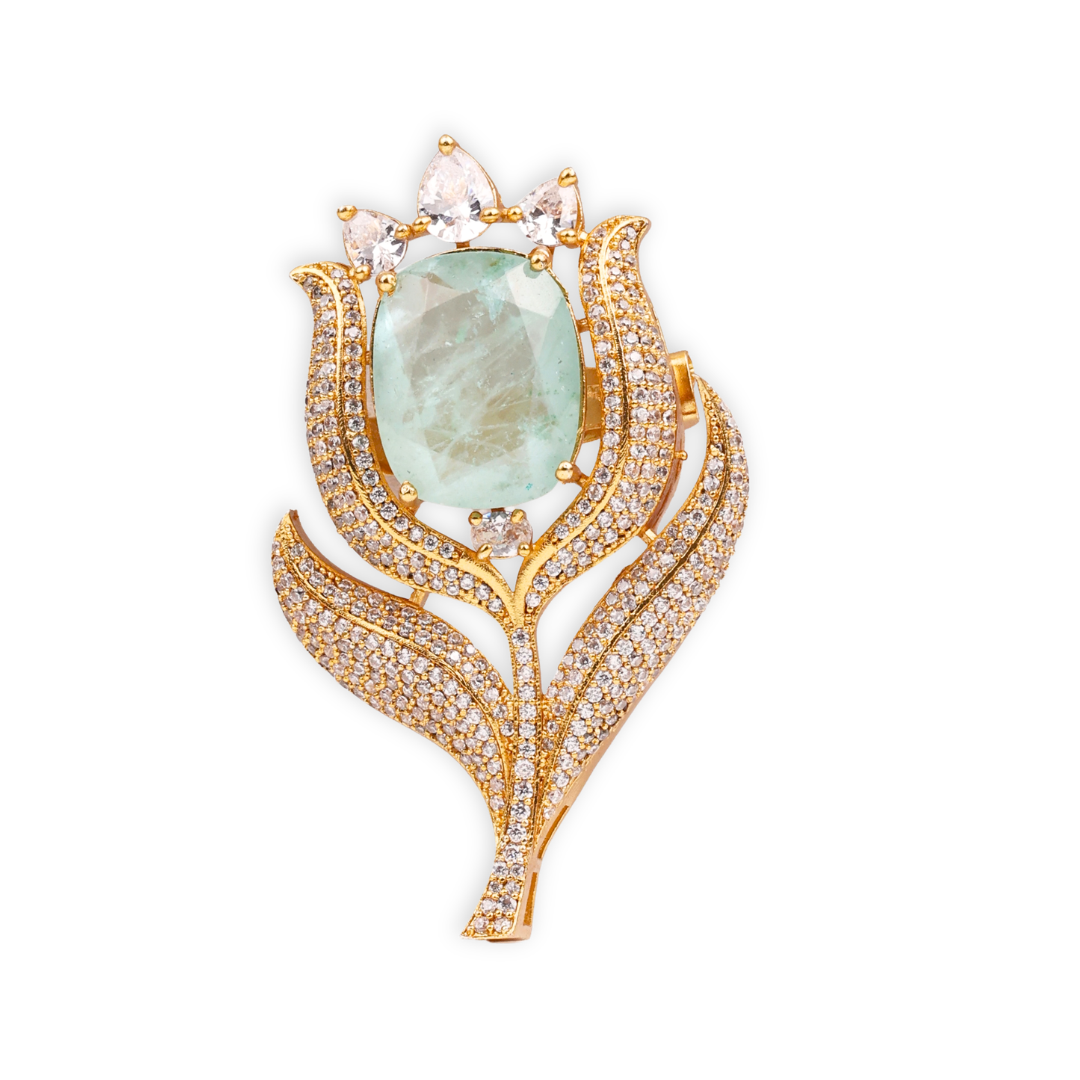 22K Gold Plated Fashion Unisex Brooch