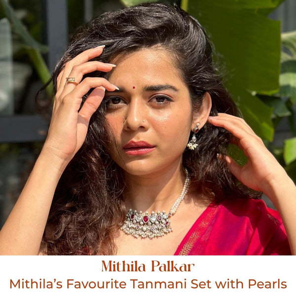 Mithila’s Favourite Tanmani Set with Pearls