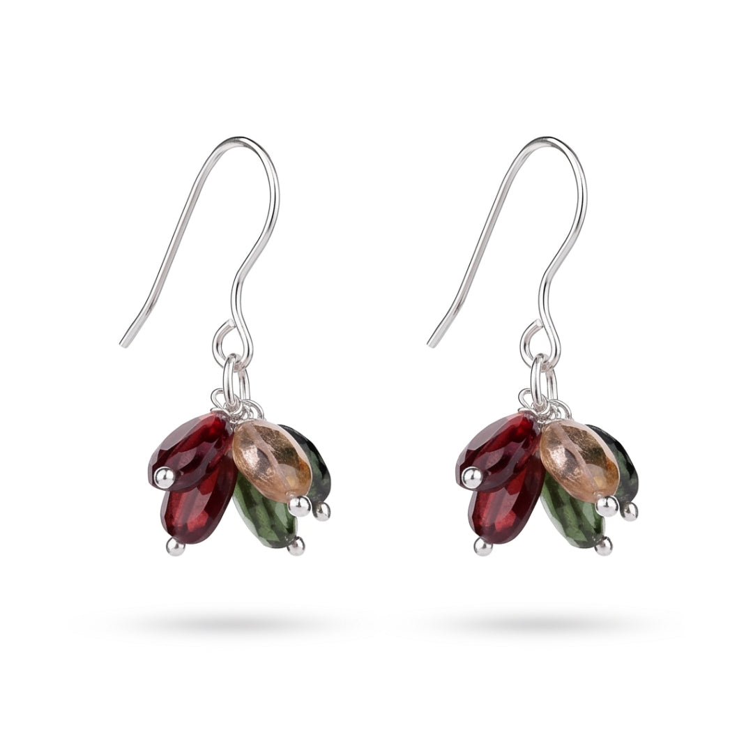 Turquoise Silver Earrings (Project Handmade)