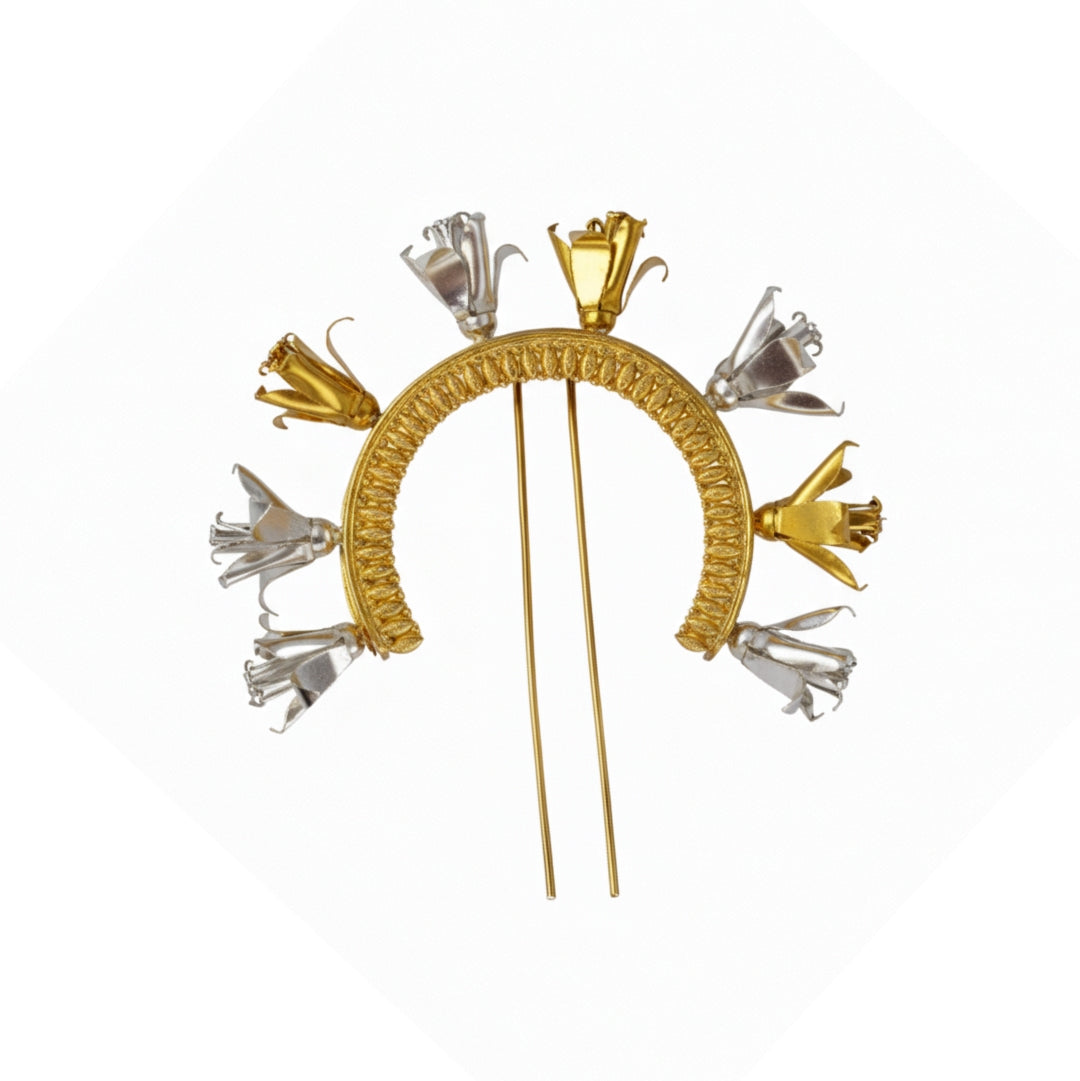 Chapha Veni (Hair Accessory) |  92.5 Silver | 22K Gold Plated