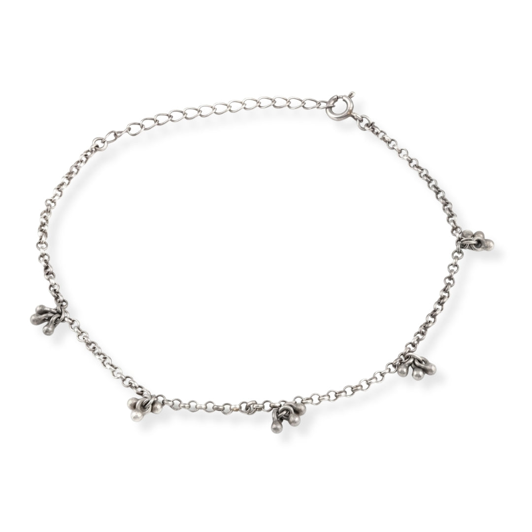 Oxidised Silver Ghungroo bunch Anklet (Project Handmade)