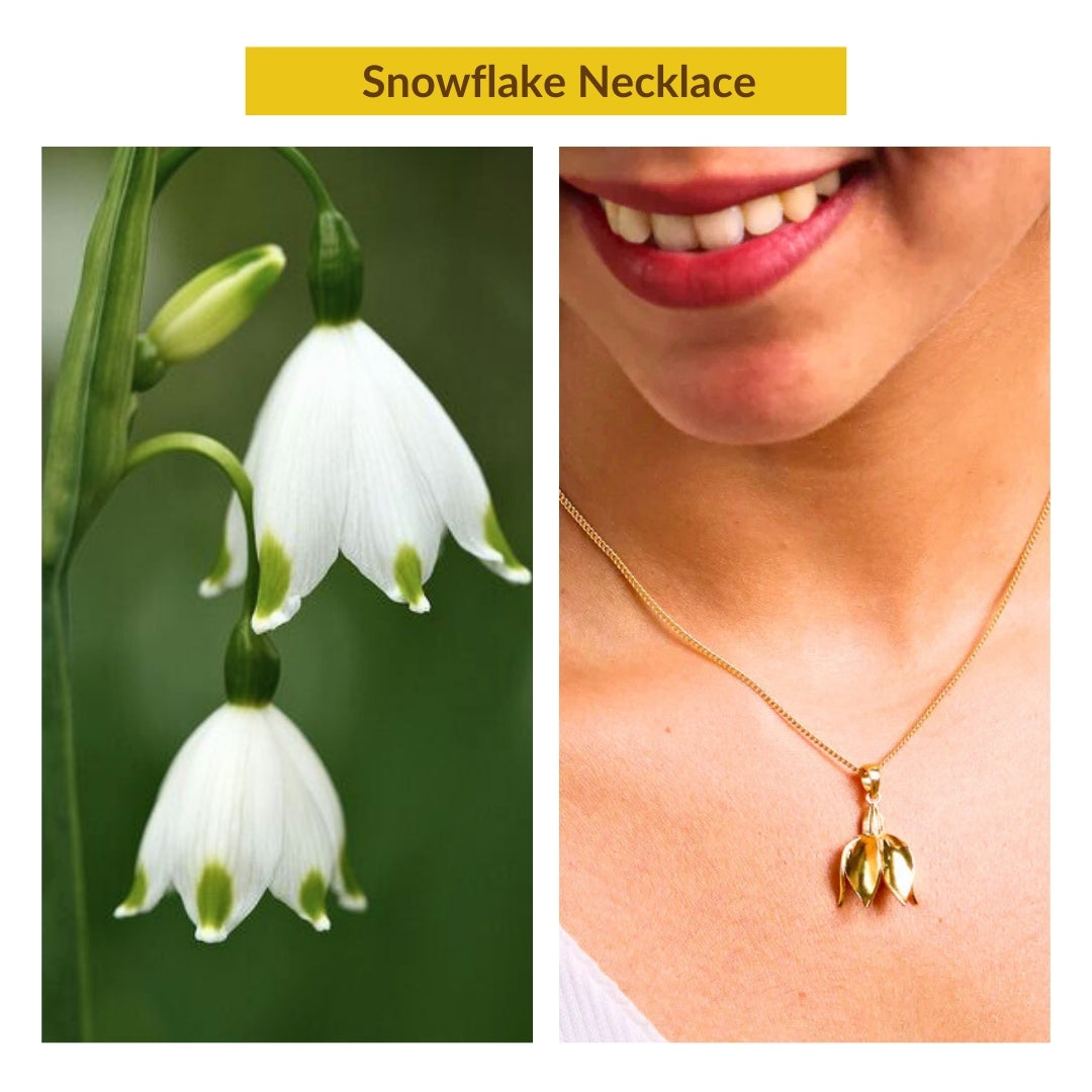 Summer Snowflake Silver Necklace |  92.5 Silver | 22K Gold Plated