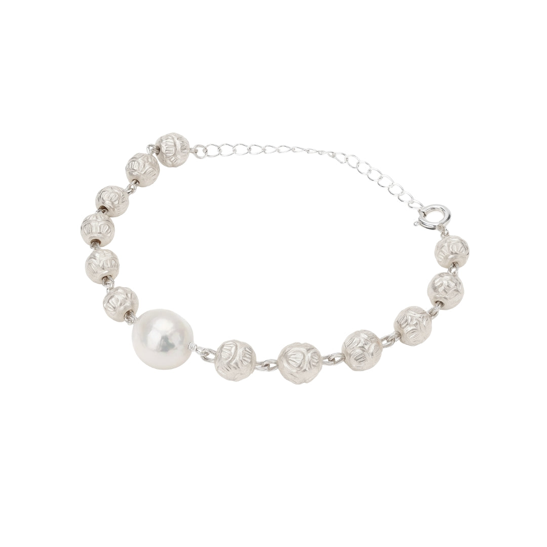 Silver Mohanmaal Bracelet with Pearl