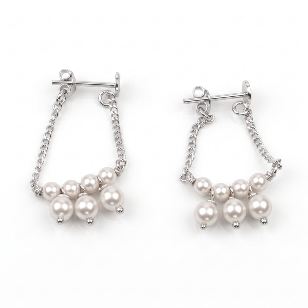Pearl Cluster Earrings (Project Handmade)