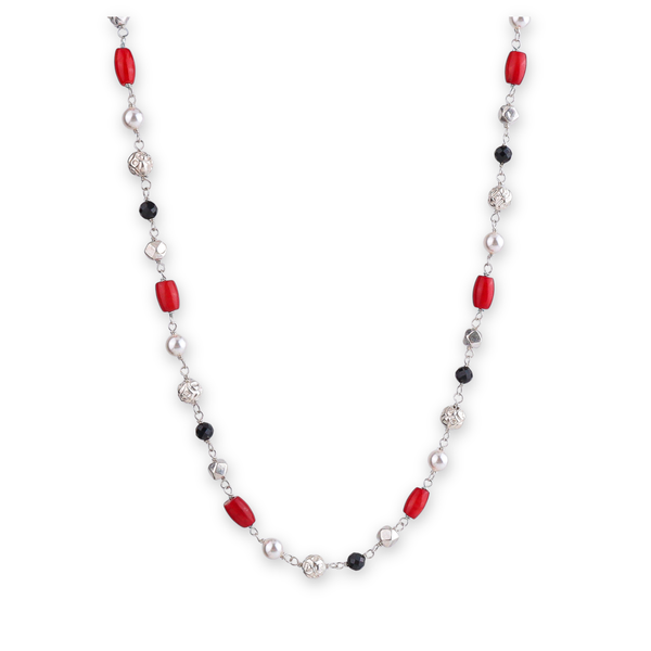 One Layer Coral, Pearl, Mohanmaal Bead, Ashtapailu & Black Spinel Ganthan