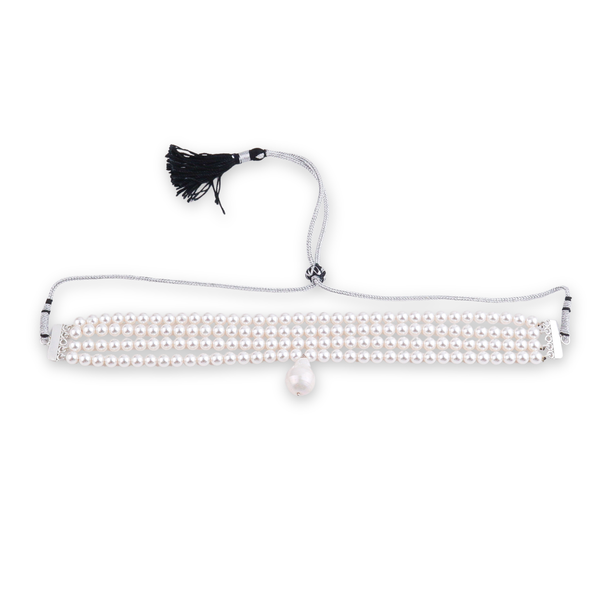 Four Layer Pearl Baroque Pearl Latkan Choker