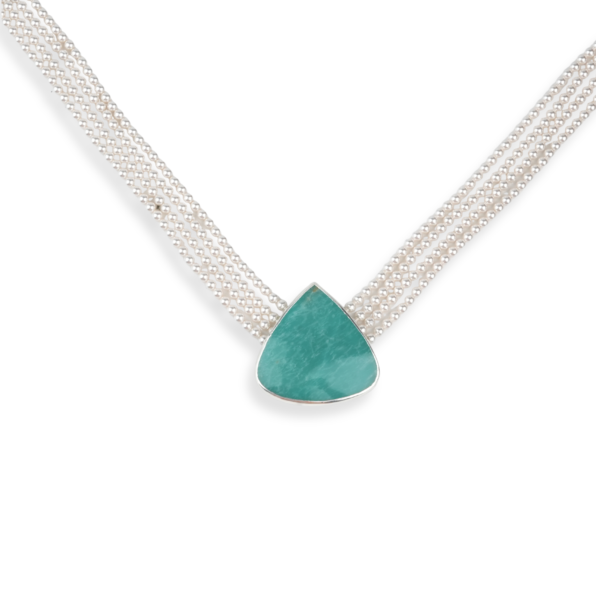 Luxe Necklace – Amazonite & Pearls