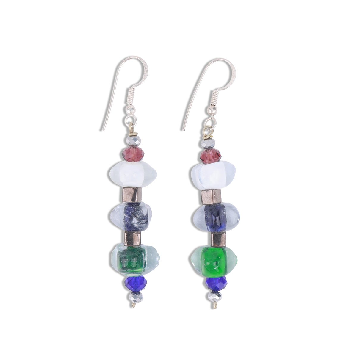 Multicolour Glass Bead Earrings