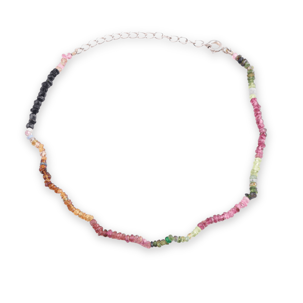 Tourmaline Anklet | 92.5 Sterling Silver