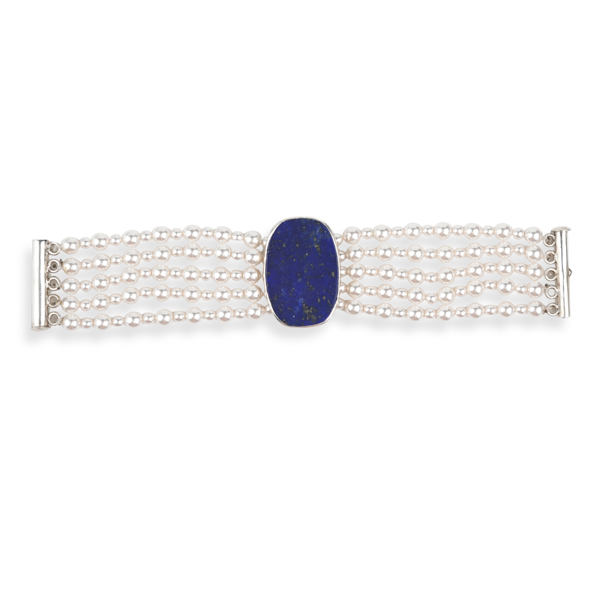 Luxe Bracelet – Lapis Lazuli & Pearls
