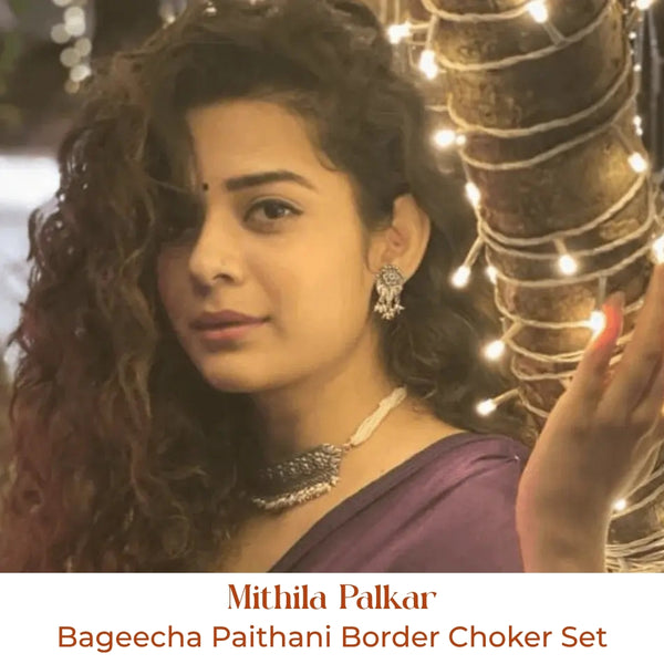 Bageecha Paithani Border Choker Set