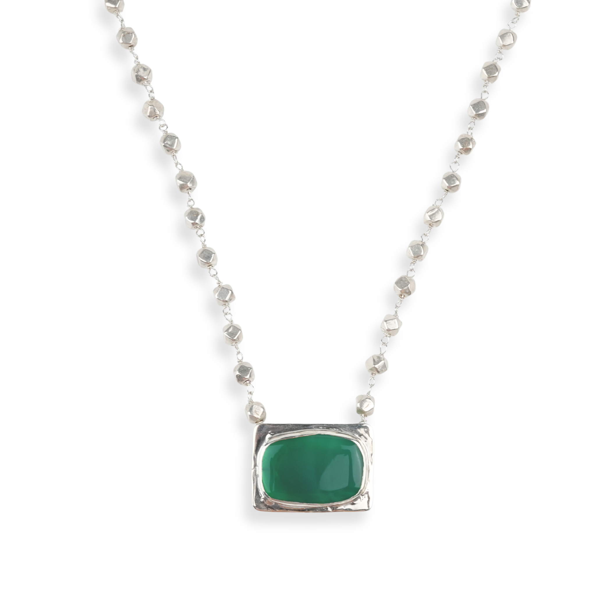 Luxe Necklace – Green Onyx & Ashtapailu Ganthan