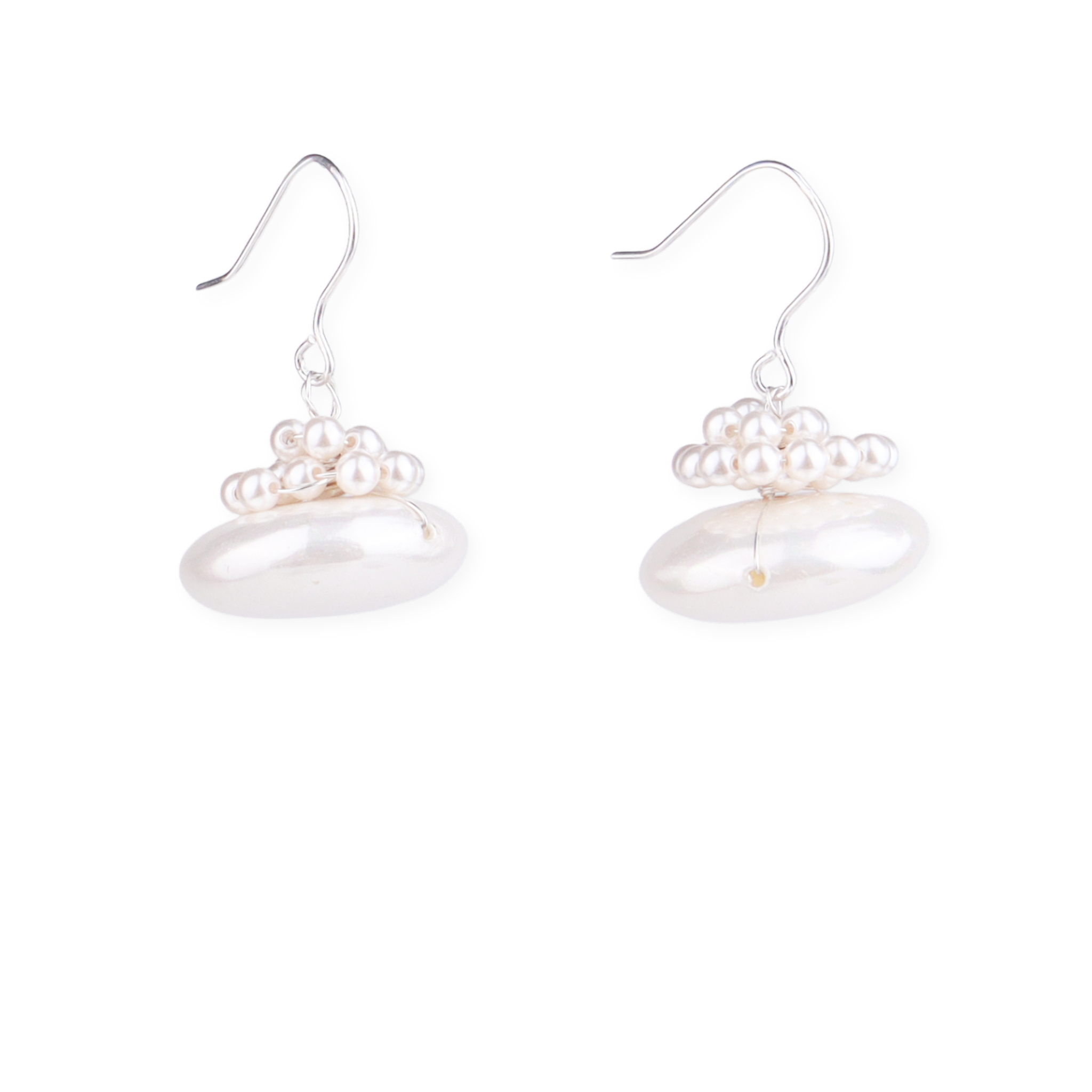 Coin Pearl Silver Earrings (Project Handmade)