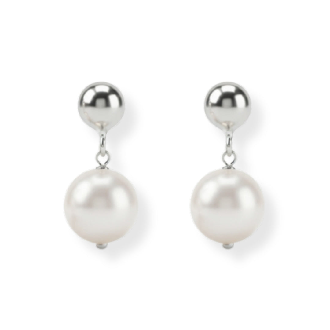 White Pearl Earrings (Project Handmade)