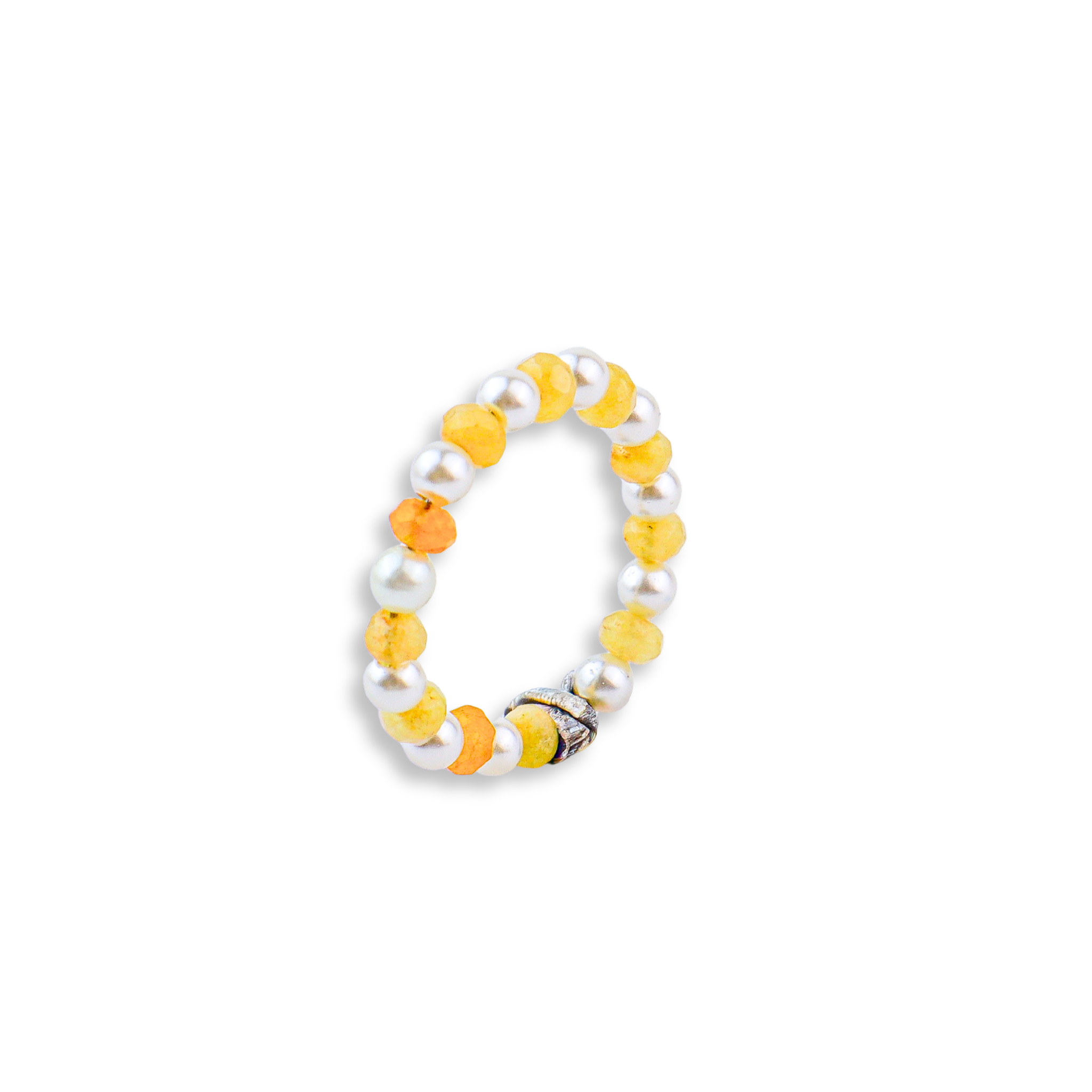Agate and Pearls Ring