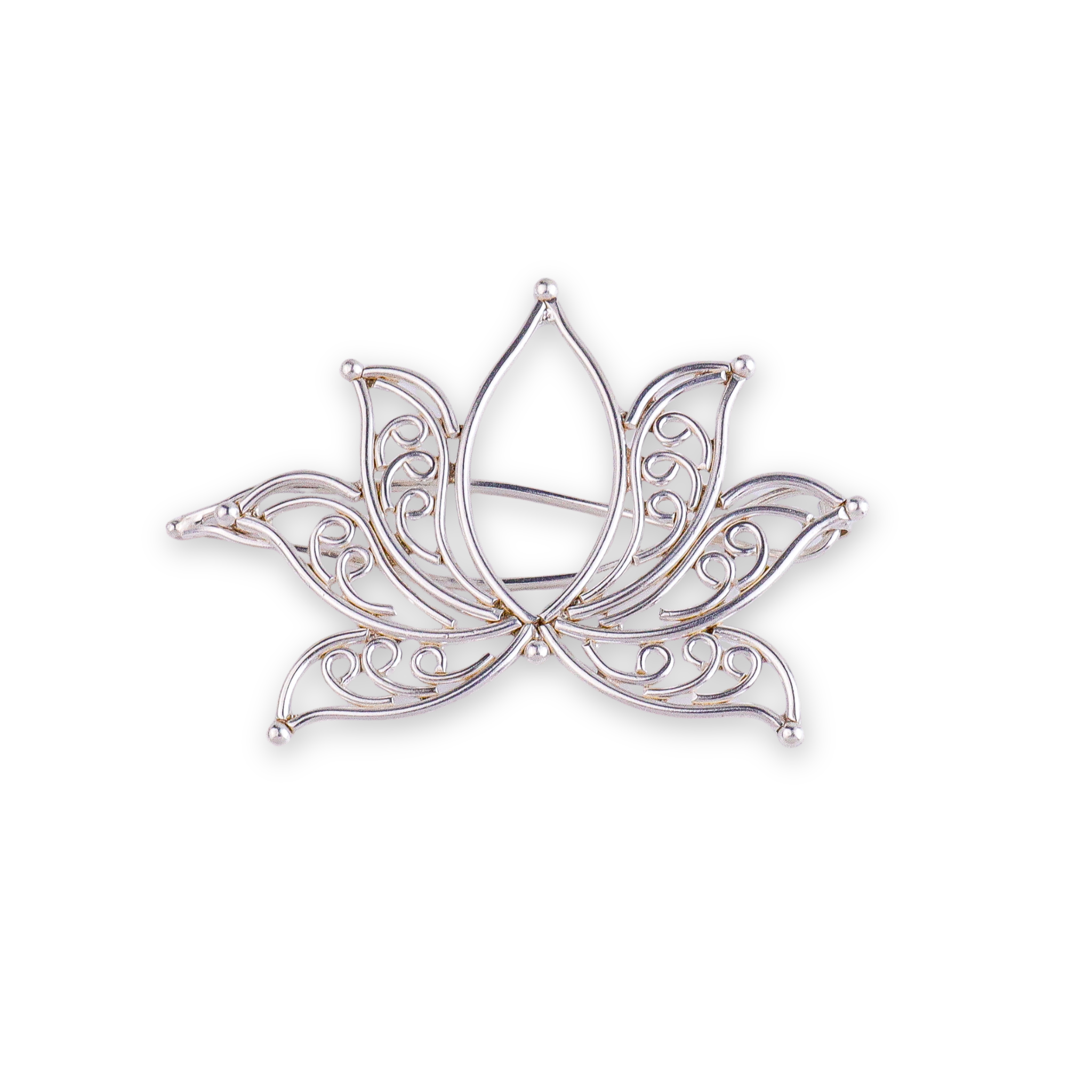Lotus Flower Hairpin | 92.5 Sterling Silver | Aadyaa