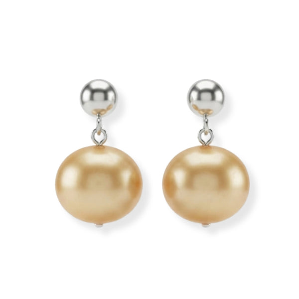 Golden Pearl Earrings (Project Handmade)