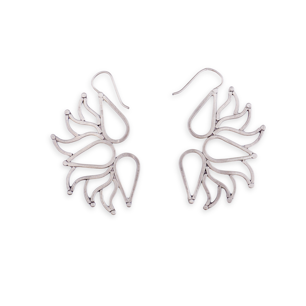 Saroj ( Lotus ) Hammered Earring