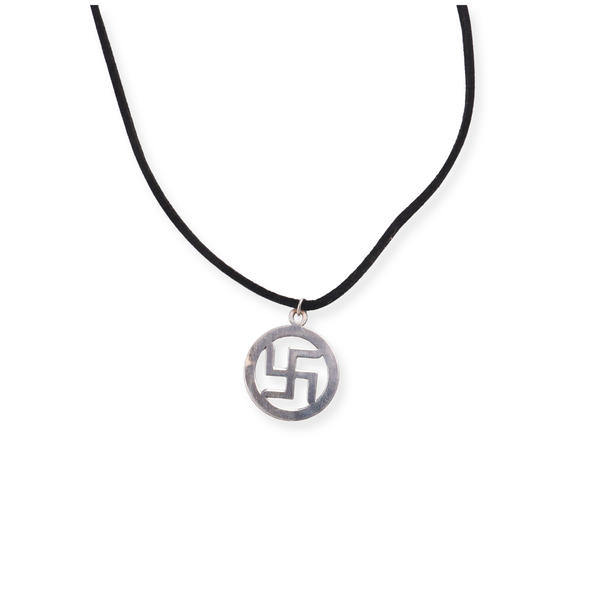 Silver Swastik Necklace for Men