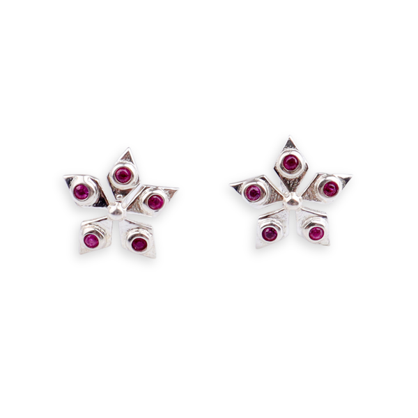 Silver Nakshatra Studs