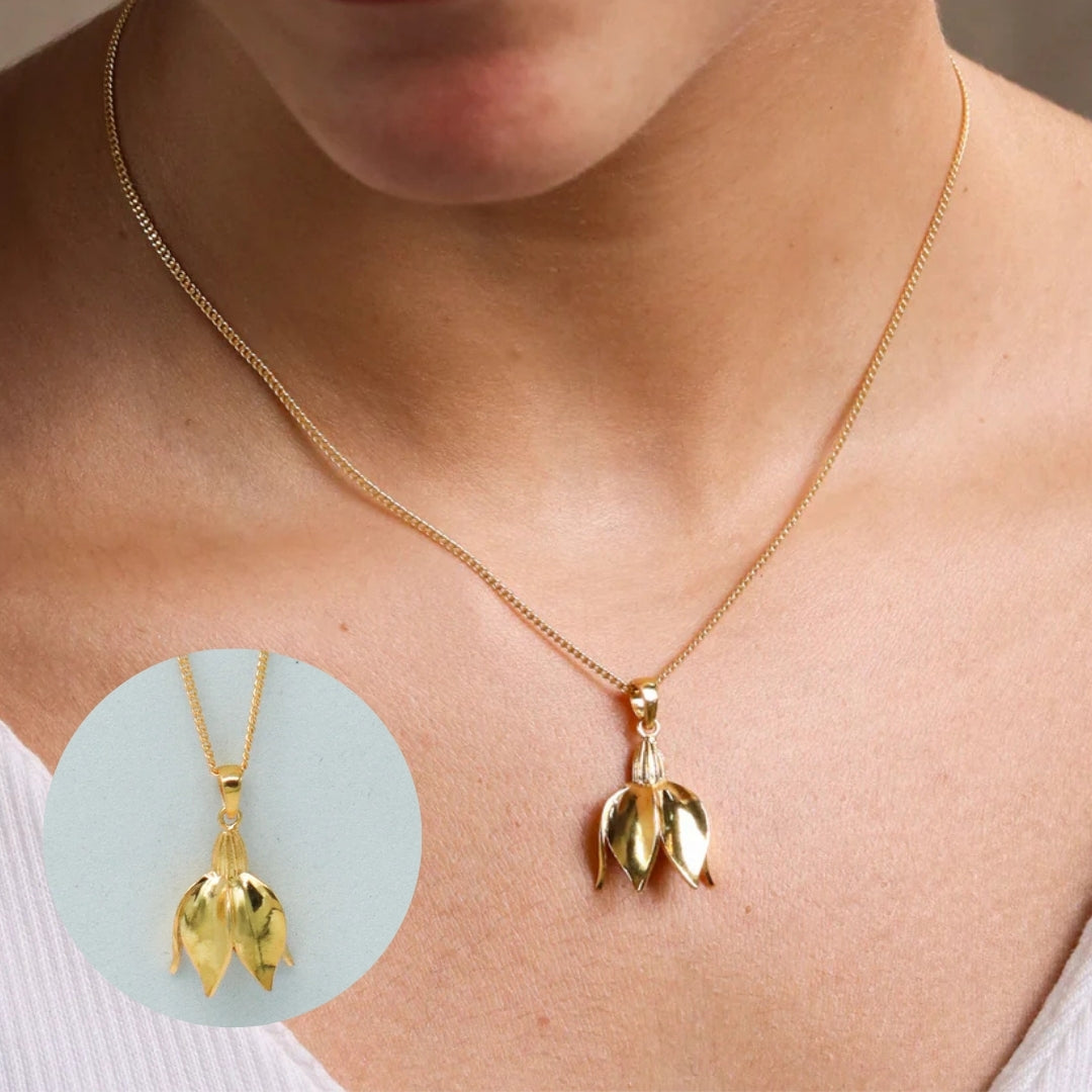 Summer Snowflake Silver Necklace (Gold Plated)