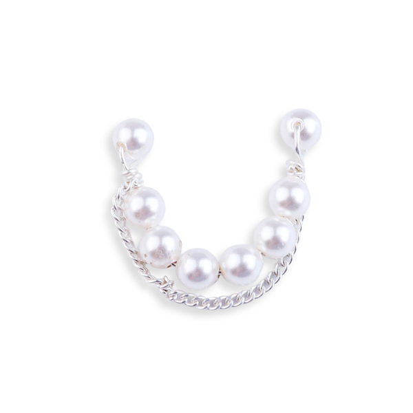 Pearl Layer and Chain Earcuff