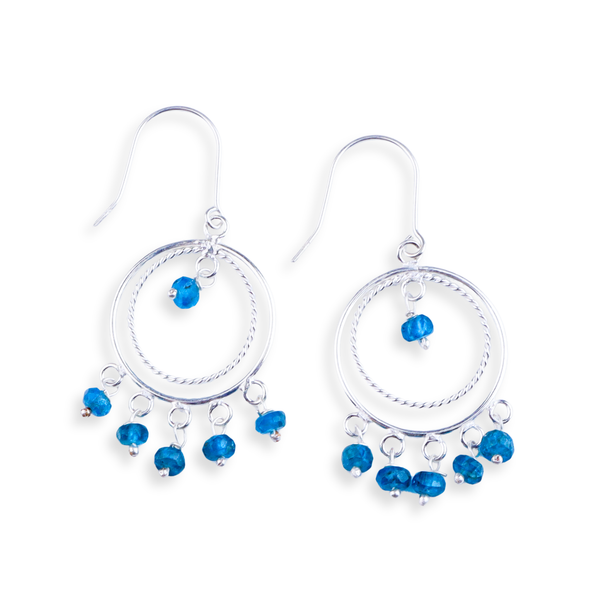 Blue Apetite Chandbali | 92.5 silver earrings | size : small